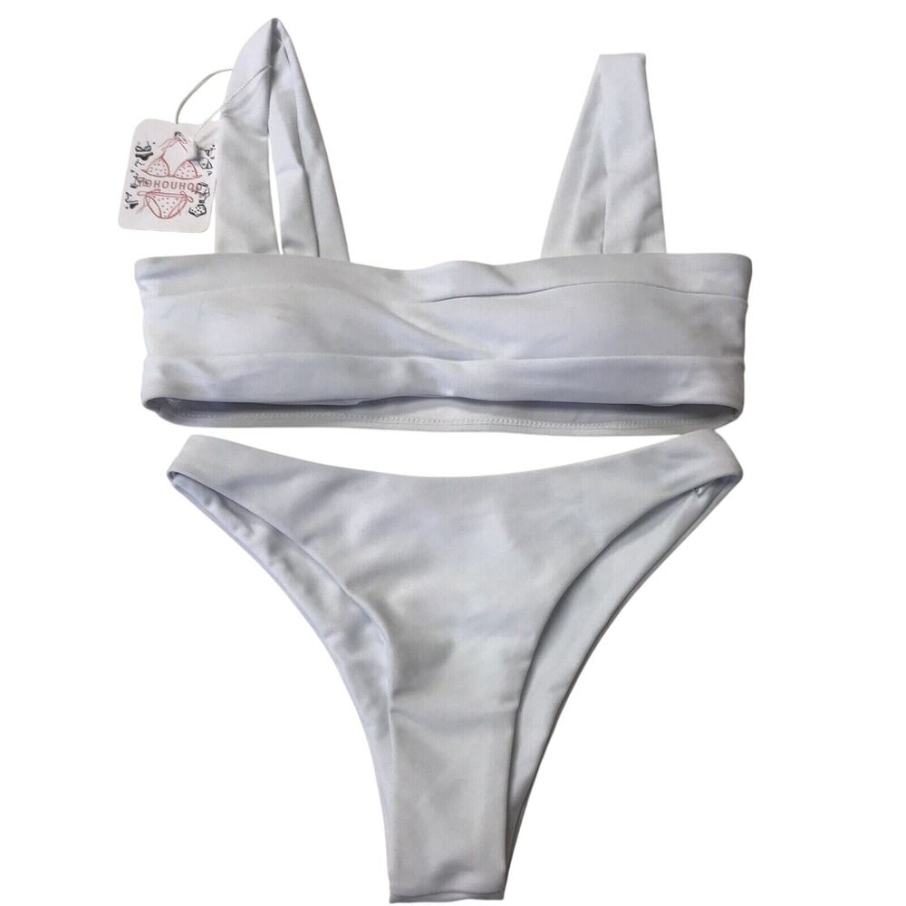 Yohouhou Womens Small Bikini Swim Suit White Padded